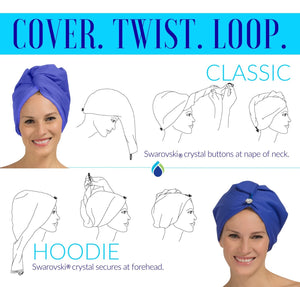 how to wrap a turban to keep hair dry and frizz free in humidity Turbella instructions
