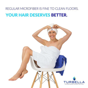 microfiber for hair vs nano fiber terry cloth towel hair wrap turban by Turbella Enwrapture