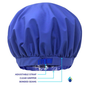 bath caps to keep long hair dry, adjust large size to keep hairline from getting wet TURBELLA